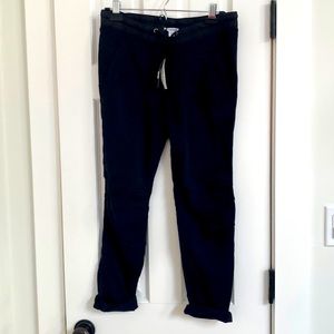 James Perse classic black soft twill drawstring pants.